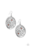 Meadow Maiden - Orange Earrings - Paparazzi Accessories Earrings Bedazzle Me Pretty Mobile Fashion Boutique