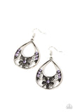 Meadow Marvel - Purple Earrings - Paparazzi Accessories Earrings Bedazzle Me Pretty Mobile Fashion Boutique