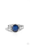 Meadow Mist - Blue Ring - Paparazzi Accessories Ring Bedazzle Me Pretty Mobile Fashion Boutique