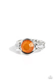 Meadow Mist - Orange Ring - Paparazzi Accessories Ring Bedazzle Me Pretty Mobile Fashion Boutique