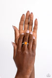 Meadow Mist - Orange Ring - Paparazzi Accessories Ring Bedazzle Me Pretty Mobile Fashion Boutique