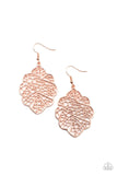 Meadow Mosaic - Copper Earrings - Paparazzi Accessories Earrings Bedazzle Me Pretty Mobile Fashion Boutique