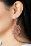 Meadow Mosaic - Copper Earrings - Paparazzi Accessories Earrings Bedazzle Me Pretty Mobile Fashion Boutique