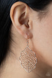 Meadow Mosaic - Rose Gold Earrings - Paparazzi Accessories Earrings Bedazzle Me Pretty Mobile Fashion Boutique