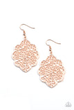 Meadow Mosaic - Rose Gold Earrings - Paparazzi Accessories Earrings Bedazzle Me Pretty Mobile Fashion Boutique