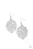 Meadow Mosaic - Silver Earrings - Paparazzi Accessories Earrings Bedazzle Me Pretty Mobile Fashion Boutique