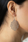 Meadow Mosaic - Silver Earrings - Paparazzi Accessories Earrings Bedazzle Me Pretty Mobile Fashion Boutique