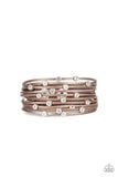 Meant To BEAM - Brown Bracelet - Paparazzi Accessories Bracelet Bedazzle Me Pretty Mobile Fashion Boutique