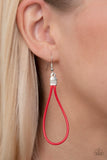 Mechanical Mania - Red Necklace - Paparazzi Accessories Necklace Bedazzle Me Pretty Mobile Fashion Boutique