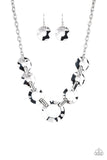 Mechanical Masterpiece - Silver Necklace - Paparazzi Accessories Necklace Bedazzle Me Pretty Mobile Fashion Boutique