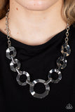 Mechanical Masterpiece - Silver Necklace - Paparazzi Accessories Necklace Bedazzle Me Pretty Mobile Fashion Boutique