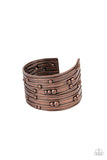 Mechanical Motif - Copper Bracelet - Paparazzi Accessories Bracelet Bedazzle Me Pretty Mobile Fashion Boutique