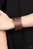 Mechanical Motif - Copper Bracelet - Paparazzi Accessories Bracelet Bedazzle Me Pretty Mobile Fashion Boutique
