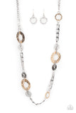 Mechanically Metro - Multi Necklace - Paparazzi Accessories Necklace Bedazzle Me Pretty Mobile Fashion Boutique