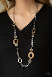 Mechanically Metro - Multi Necklace - Paparazzi Accessories Necklace Bedazzle Me Pretty Mobile Fashion Boutique