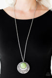 Medallion Meadow - Green Necklace - Paparazzi Accessories Necklace Bedazzle Me Pretty Mobile Fashion Boutique