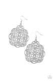 Mediterranean Eden - Silver Earrings - Paparazzi Accessories Earrings Bedazzle Me Pretty Mobile Fashion Boutique