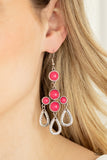 Mediterranean Magic - Pink Earrings - Paparazzi Accessories Earrings Bedazzle Me Pretty Mobile Fashion Boutique