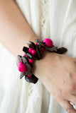 Mediterranean Mangrove - Pink Bracelet - Paparazzi Accessories Bracelet Bedazzle Me Pretty Mobile Fashion Boutique