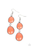 Mediterranean Myth - Orange Earrings - Paparazzi Accessories Earrings Bedazzle Me Pretty Mobile Fashion Boutique