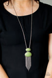 Meet Me At Sunset - Green Necklace - Paparazzi Accessories Necklace Bedazzle Me Pretty Mobile Fashion Boutique