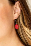 Meet Me At Sunset - Red Necklace - Paparazzi Accessories Necklace Bedazzle Me Pretty Mobile Fashion Boutique