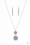 Meet Me At The Garden Gate - Silver Necklace - Paparazzi Accessories Necklace Bedazzle Me Pretty Mobile Fashion Boutique