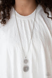 Meet Me At The Garden Gate - Silver Necklace - Paparazzi Accessories Necklace Bedazzle Me Pretty Mobile Fashion Boutique