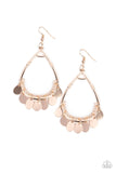 Meet Your Music Maker - Rose Gold Earrings - Paparazzi Accessories Earrings Bedazzle Me Pretty Mobile Fashion Boutique