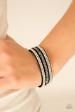 Mega Glam - Black Bracelet - Paparazzi Accessories Bracelet Bedazzle Me Pretty Mobile Fashion Boutique