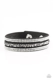 Mega Glam - Black Bracelet - Paparazzi Accessories Bracelet Bedazzle Me Pretty Mobile Fashion Boutique