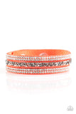 Mega Glam - Orange Bracelet - Paparazzi Accessories Bracelet Bedazzle Me Pretty Mobile Fashion Boutique