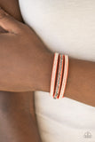 Mega Glam - Orange Bracelet - Paparazzi Accessories Bracelet Bedazzle Me Pretty Mobile Fashion Boutique