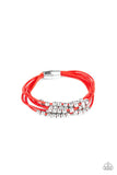 Mega Magnetic - Red Bracelet - Paparazzi Accessories Bracelet Bedazzle Me Pretty Mobile Fashion Boutique