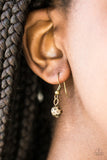 Mega Megacity - Brass Necklace - Paparazzi Accessories Necklace Bedazzle Me Pretty Mobile Fashion Boutique