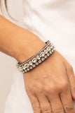 Mega Megawatt - Black Bracelet - Paparazzi Accessories Bracelet Bedazzle Me Pretty Mobile Fashion Boutique