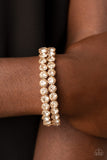 Megawatt Majesty - Gold Bracelet - Paparazzi Accessories Bracelet FS-Bedazzle Me Pretty Mobile Fashion Boutique