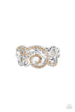 Melodic Motion - Brown Ring - Paparazzi Accessories Ring Bedazzle Me Pretty Mobile Fashion Boutique