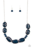 Melrose Melody - Blue Necklace - Paparazzi Accessories Necklace Bedazzle Me Pretty Mobile Fashion Boutique
