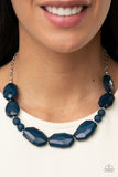 Melrose Melody - Blue Necklace - Paparazzi Accessories Necklace Bedazzle Me Pretty Mobile Fashion Boutique