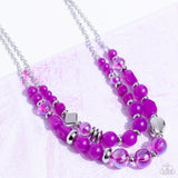 Mere Magic - Purple Necklace - Paparazzi Accessories Necklace Bedazzle Me Pretty Mobile Fashion Boutique