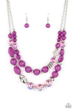 Mere Magic - Purple Necklace - Paparazzi Accessories Necklace Bedazzle Me Pretty Mobile Fashion Boutique