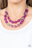 Mere Magic - Purple Necklace - Paparazzi Accessories Necklace Bedazzle Me Pretty Mobile Fashion Boutique