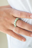 Mermaid Mamba - Green Ring - Paparazzi Accessories Ring Bedazzle Me Pretty Mobile Fashion Boutique