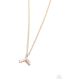 Mermaid Masterpiece - Gold Necklace - Paparazzi Accessories Necklace Bedazzle Me Pretty Mobile Fashion Boutique