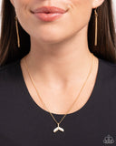 Mermaid Masterpiece - Gold Necklace - Paparazzi Accessories Necklace Bedazzle Me Pretty Mobile Fashion Boutique