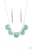 Mermaid Oasis - Blue Necklace - Paparazzi Accessories Necklace Bedazzle Me Pretty Mobile Fashion Boutique