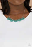 Mermaid Oasis - Blue Necklace - Paparazzi Accessories Necklace Bedazzle Me Pretty Mobile Fashion Boutique