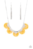 Mermaid Oasis - Yellow Necklace - Paparazzi Accessories Necklace Bedazzle Me Pretty Mobile Fashion Boutique