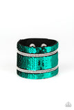 MERMAID Service - Green Bracelet - Paparazzi Accessories Bracelet FS-Bedazzle Me Pretty Mobile Fashion Boutique